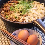 冬にぴったり　すき焼きうどん